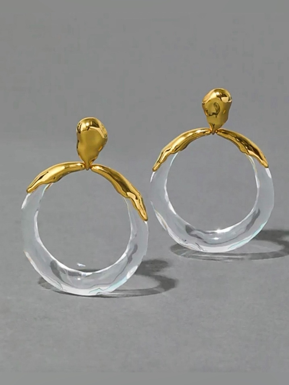 ALEXIS BITTAR Molten Lucite Hoop Drop Earrings
